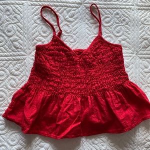 Red Cami Cropped Top